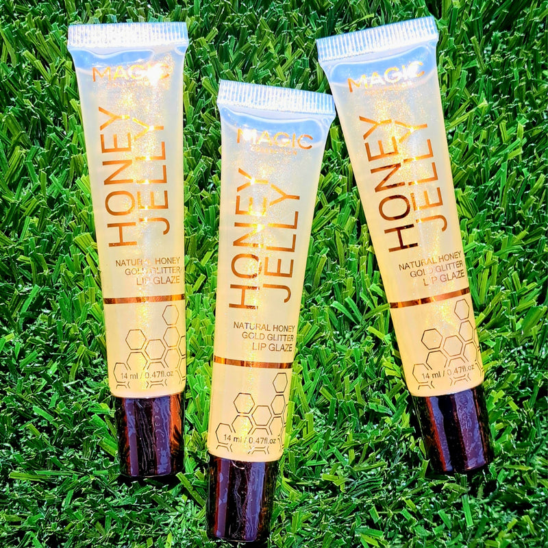 Magic Honey Bomb Gold Glitter Lip Gloss